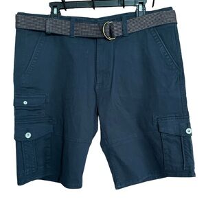 Weatherproof Cargo Shorts Men’s 38 NWT Dark Blue  7 Pockets & Belt